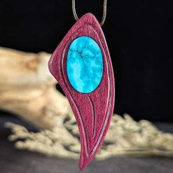 Turquoise and purpleheart necklace 2 Turquoise and purpleheart necklace 2
