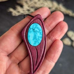 Turquoise and purpleheart necklace 1 Turquoise and purpleheart necklace 1