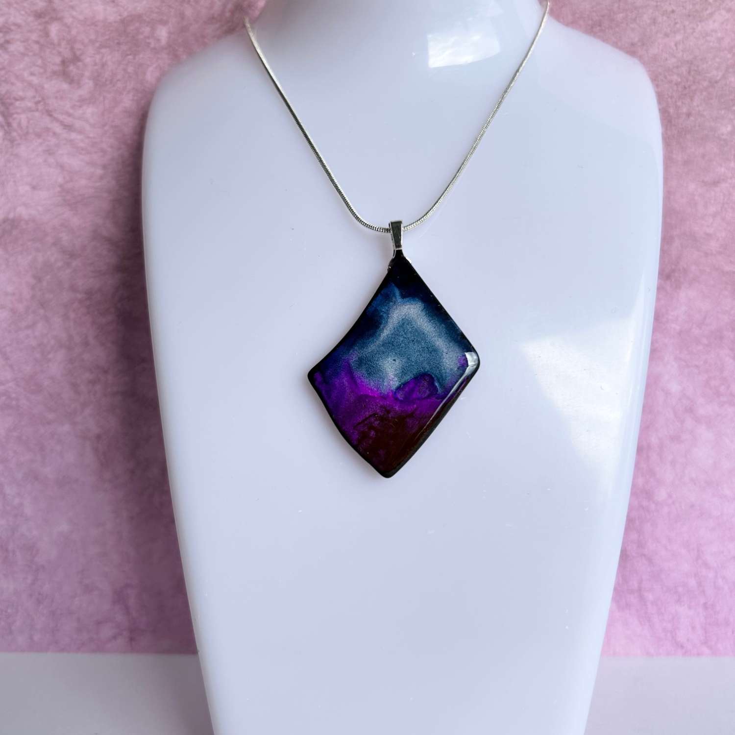 Pendant - Seaglass - Blue/Purple Pendant - Seaglass - Blue/Purple