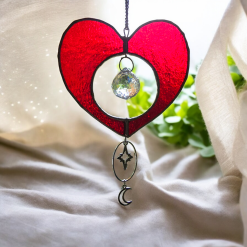 Heart Crystal suncatcher