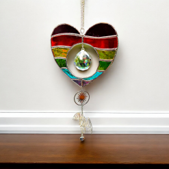 Pride Heart Crystal suncatcher