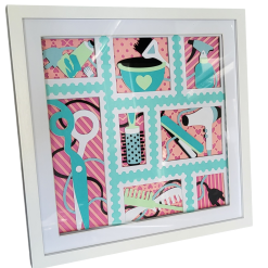 Shadow Box Hair Design 30x30cm