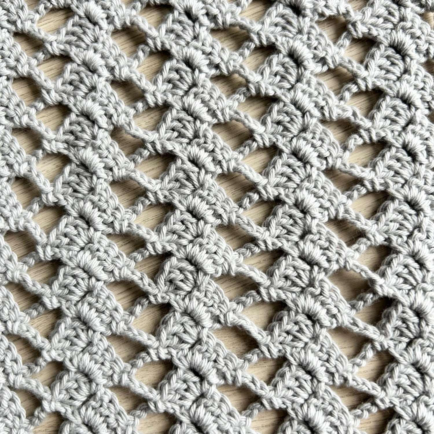 Scarf - Crochet Silver Grey - Cotton Scarf - Crochet Silver Grey - Cotton