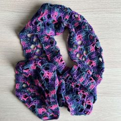 Scarf - Crochet Multi - Cotton