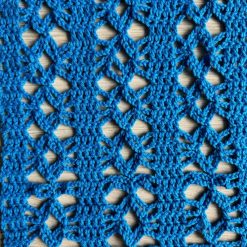 Scarf - Crochet Peacock Blue - Cotton 1