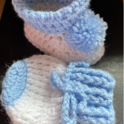 C - Baby Mitts & Bootee's With Pom Pom's Set