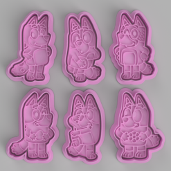 3D Bluey Character Cookie/Biscuit/Playdough Cutters