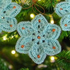 Christmas tree decorations - crocheted snowflake 6pcs 1 Christmas tree decorations - crocheted snowflake 6pcs 1