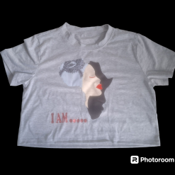 Sleeveless T Shirt  - Dk Grey - Africa Applique