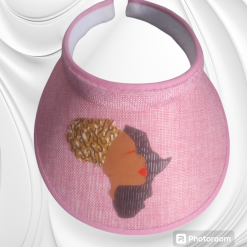 Sun Visor - Pink - Africa Applique