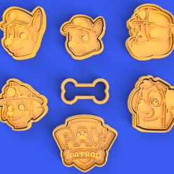 3D Printed Paw Patrol Cookie/Biscuit/Playdough Cutters
