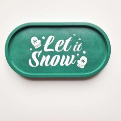 Christmas Trinket Tray/Aqua Cast Trinket Tray