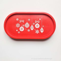 Christmas Trinket Tray/Aqua Cast Trinket Tray