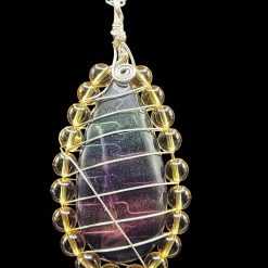 Citrine and Fluorite Pendant