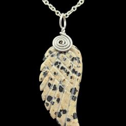 Dalmatian Jasper Wing Pendant