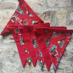 CONSTRUCTION VEHICLES/RED/BUNTING