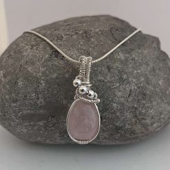 Rose Quartz Sterling Silver Necklace