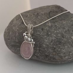 Rose Quartz Sterling Silver Necklace 2 Rose Quartz Sterling Silver Necklace 2