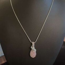 Rose Quartz Sterling Silver Necklace 6 Rose Quartz Sterling Silver Necklace 6
