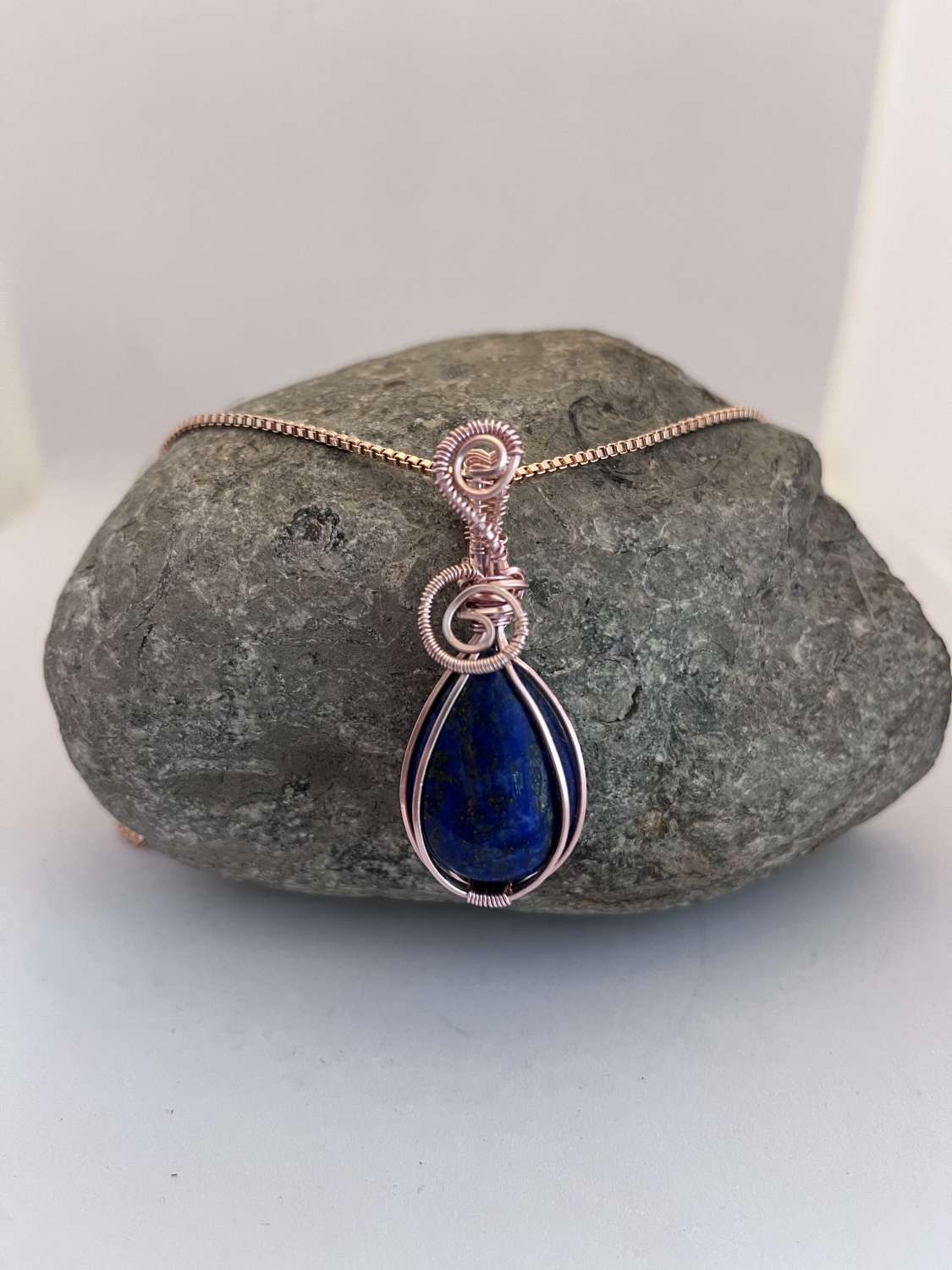 Rose Gold Sodalite Necklace Rose Gold Sodalite Necklace