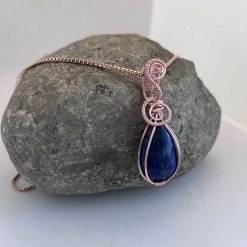 Rose Gold Sodalite Necklace 2 Rose Gold Sodalite Necklace 2