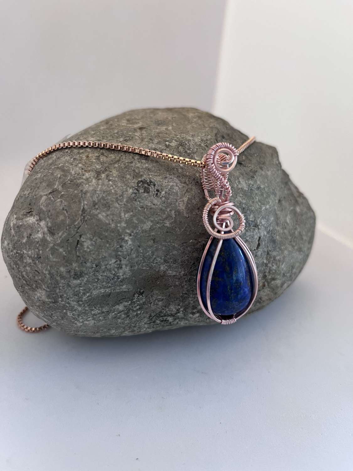 Rose Gold Sodalite Necklace Rose Gold Sodalite Necklace