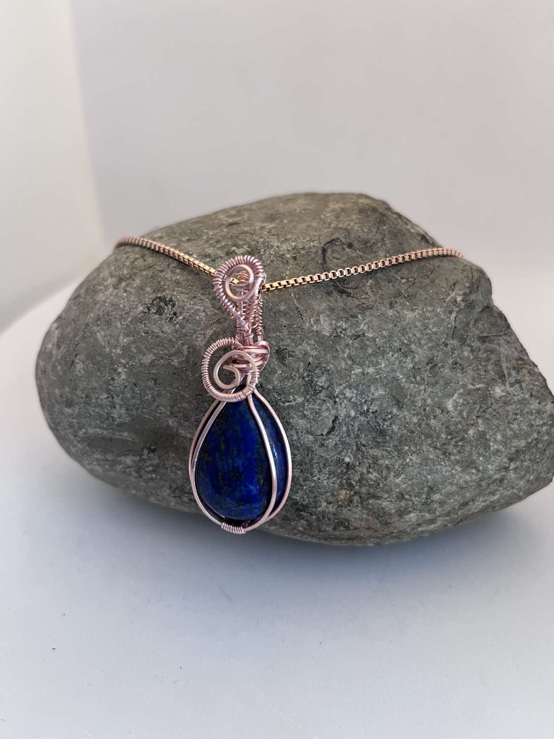 Rose Gold Sodalite Necklace Rose Gold Sodalite Necklace