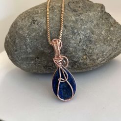 Rose Gold Sodalite Necklace 7 Rose Gold Sodalite Necklace 7