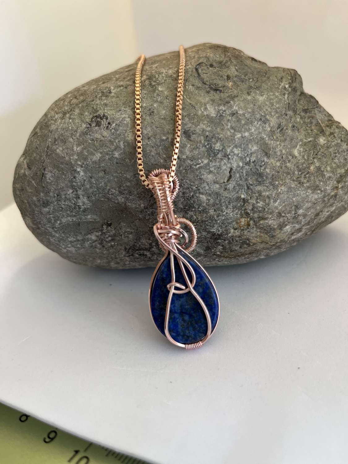 Rose Gold Sodalite Necklace Rose Gold Sodalite Necklace