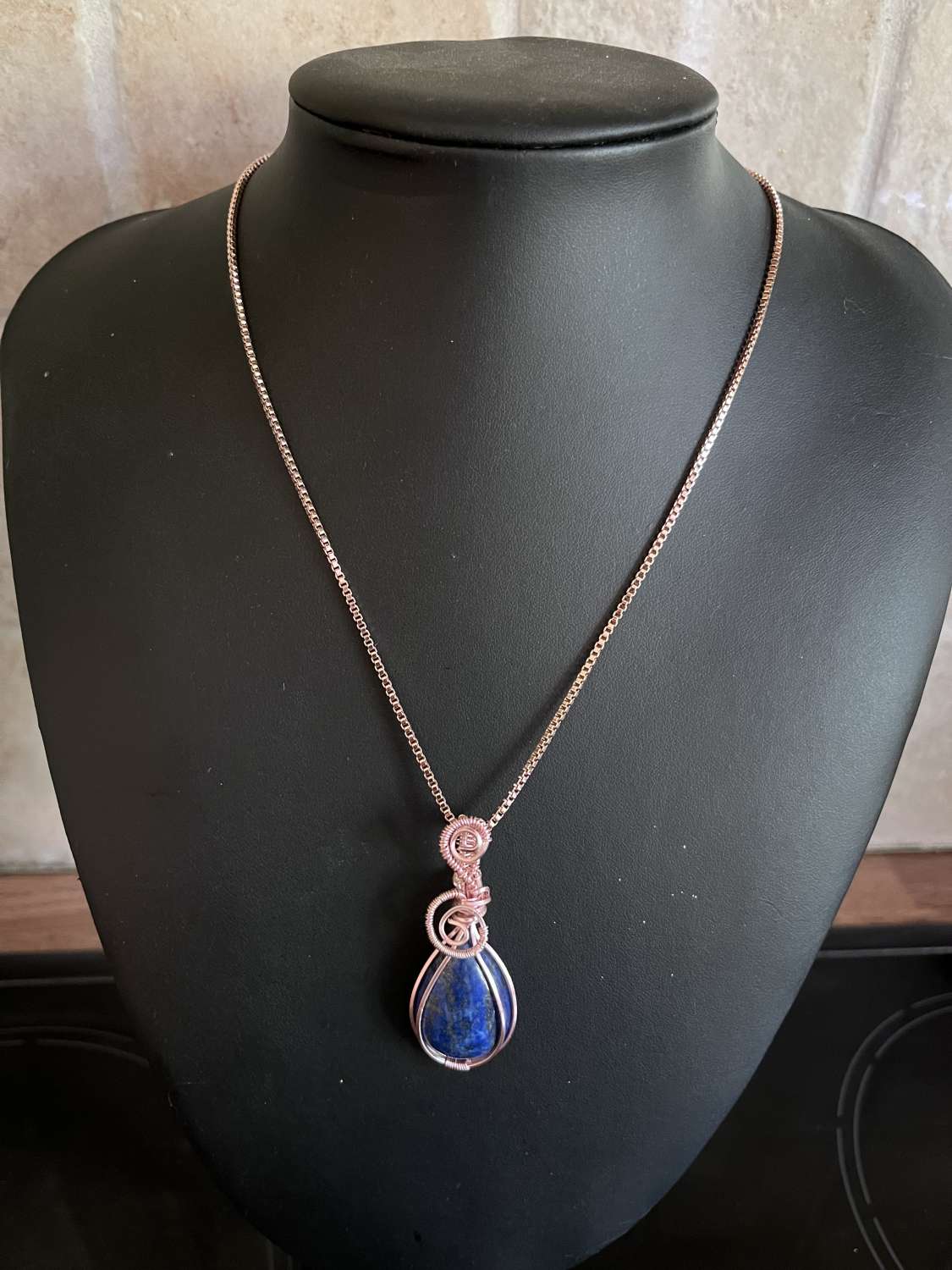 Rose Gold Sodalite Necklace Rose Gold Sodalite Necklace
