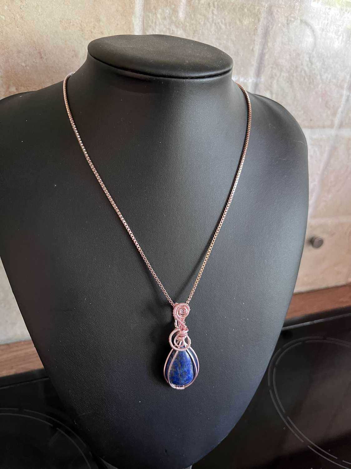 Rose Gold Sodalite Necklace Rose Gold Sodalite Necklace