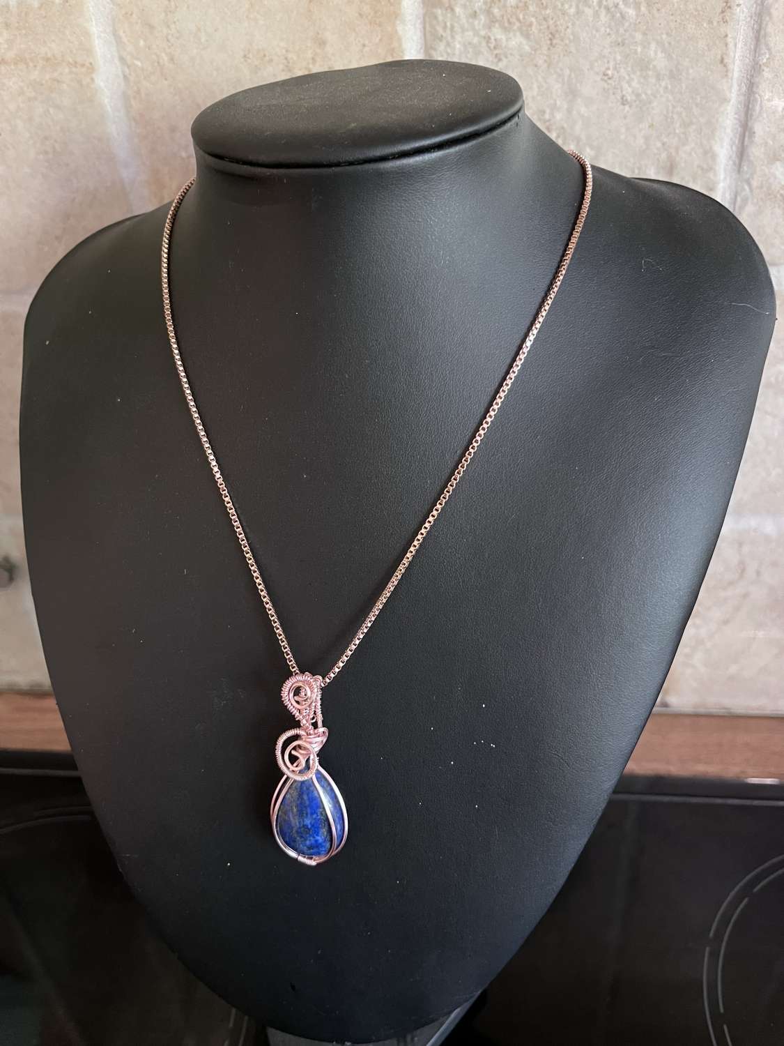 Rose Gold Sodalite Necklace Rose Gold Sodalite Necklace