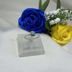 Turquoise Round Stone Sterling Silver Ring