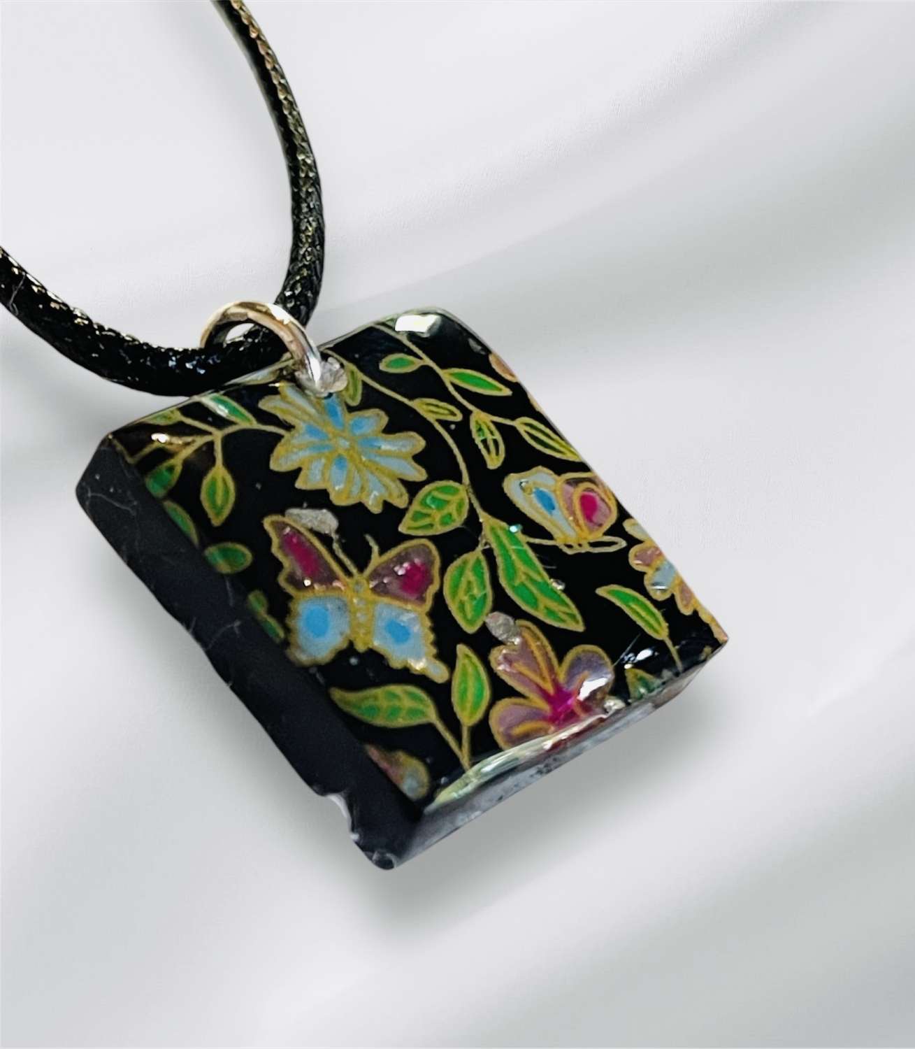 IMG_6459 Petri Effect Resin Casting Pendant on an 18" Black Cord 2