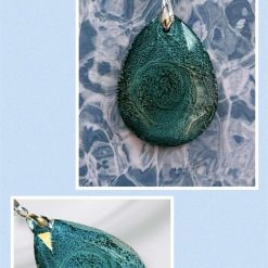 Handmade Petri effect Pendant Necklace on a 20" 925 Silver Plated Chain 1 Handmade Petri effect Pendant Necklace on a 20" 925 Silver Plated Chain 6
