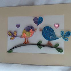 Lovebird Quilled Card