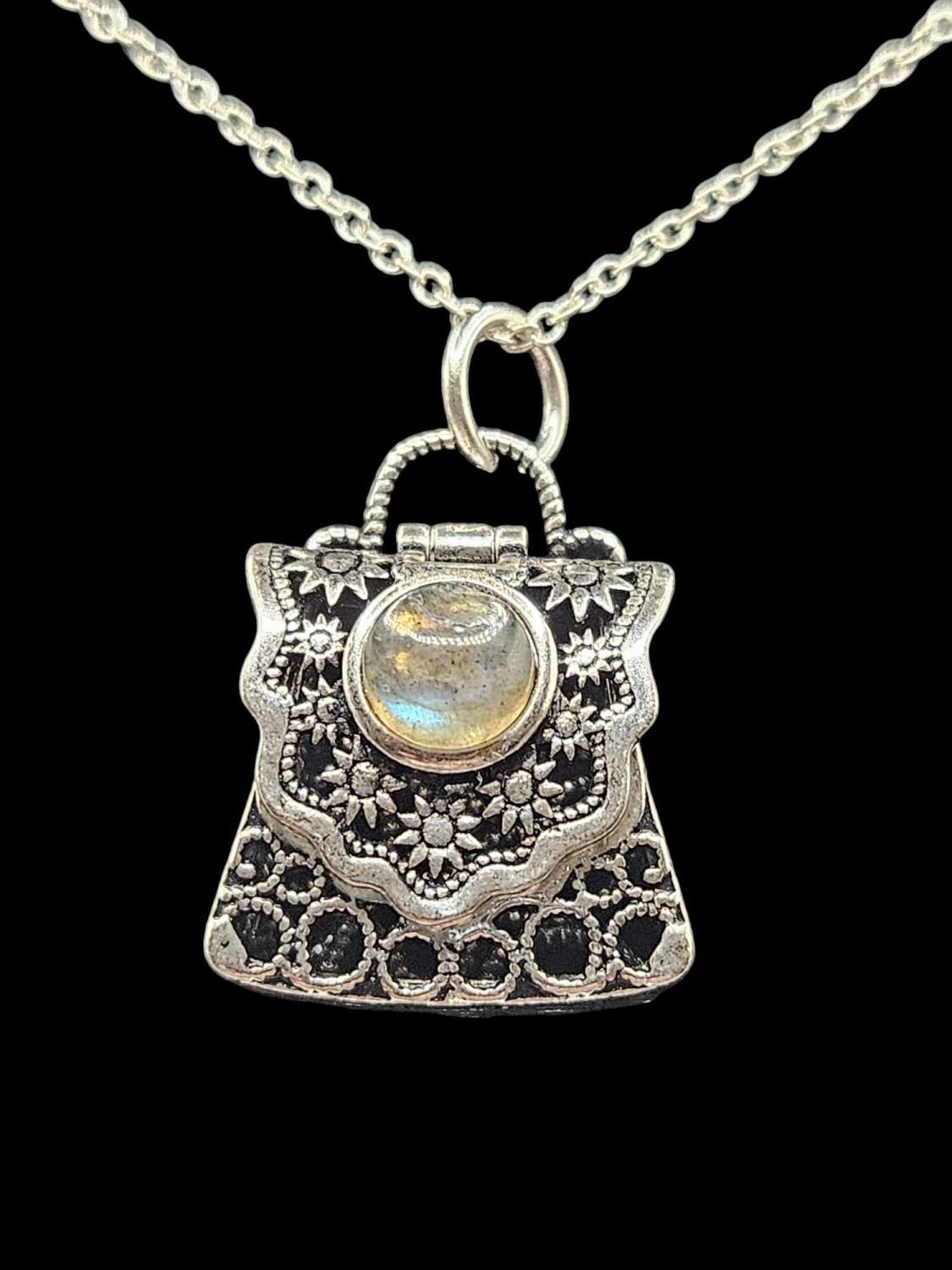 Labradorite Handbag Pendant Labradorite Handbag Pendant