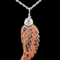 Mahogany Obsidian Wing Pendant
