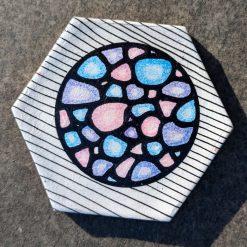 Terracotta Decor Tile ZTO - Purple Gems