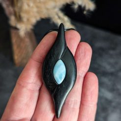 Ebony with larimar necklace 2 Ebony with larimar necklace 2