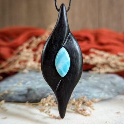 Ebony with larimar necklace