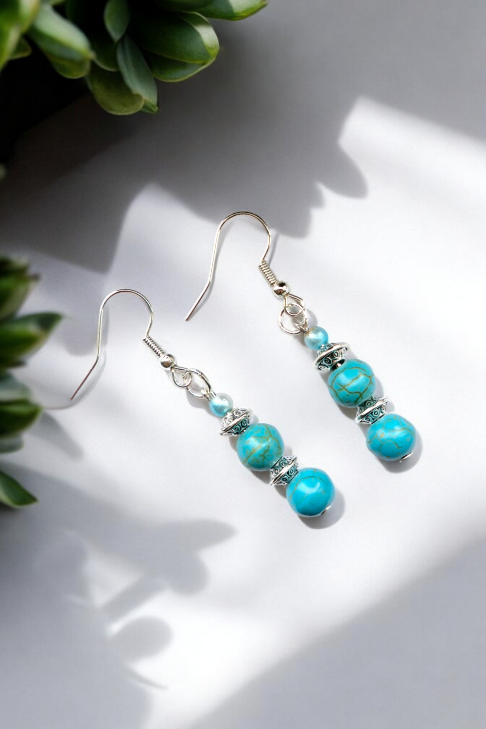A Beautiful Pair of Gold/Mint/Cream Pearl Bead Dangle Silver Hook Earrings A Beautiful Pair of Gold/Mint/Cream Pearl Bead Dangle Silver Hook Earrings