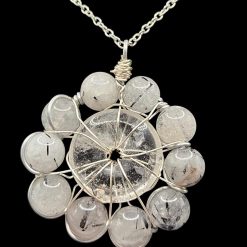 Quartz and Tourmalated Quartz Pendant