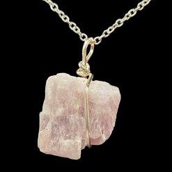 Raw Kunzite Pendant #4