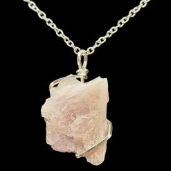 Raw Kunzite Pendant #5