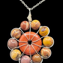 Red Jasper and Mookaite Pendant