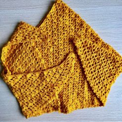 Shawl - Crochet Rust - Triangular - Acrylic 3