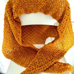 Shawl - Crochet Rust - Triangular - Acrylic 4