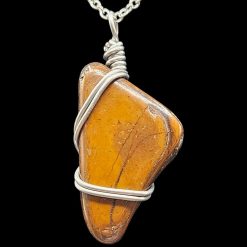 Tigers Eye K9 Tooth Pendant