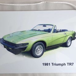 Triumph TR7 Convertible 1981 - Aluminium Plaque - Two Sizes available A5 or 203 x 304mm - Ideal for the Workshop Wall